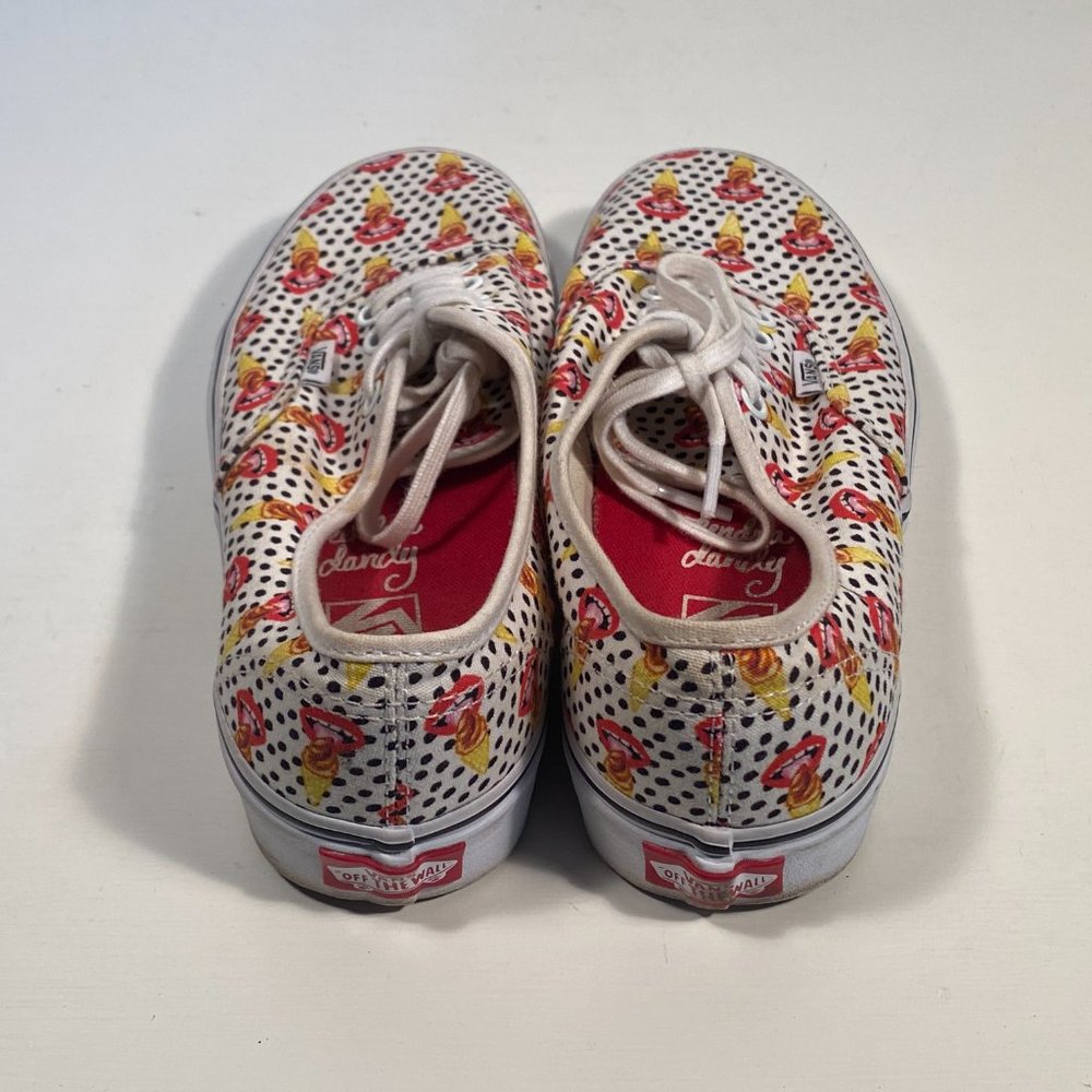 Vans Kendra Dandy "I Scream" Ice Cream Print Sneakers Women Size 8 View 2